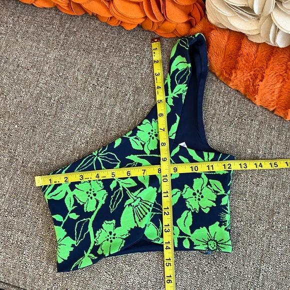 ❣️🆕Zara Jacquard High Waist Floral Print Flare Pants & One Shoulder Top❣️ - Picture 12 of 12